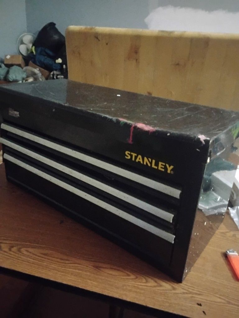 Stanley 3 Drawer Tool Box With Some Tools