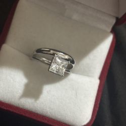 Moissanite Wedding Set 