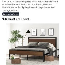 King Size Wooden Bedframe