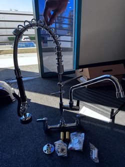 Commercial Pre-Rinse Faucet with Add-On Faucet