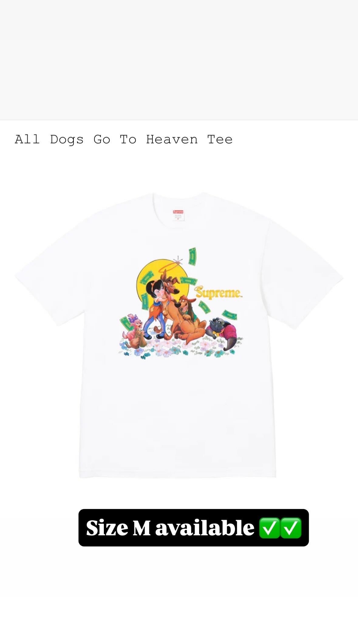 Supreme FW25' week 7 All Dogs Go To Heaven Tee White M