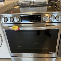 6.3 cu. ft. Slide-in Electric Range with EasyClean, Instaview and Air Fry in Printproof Stainless Steel