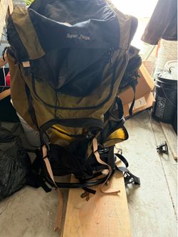 Vintage Kelty Super Tioga External Frame Hiking Pack - Olive Green