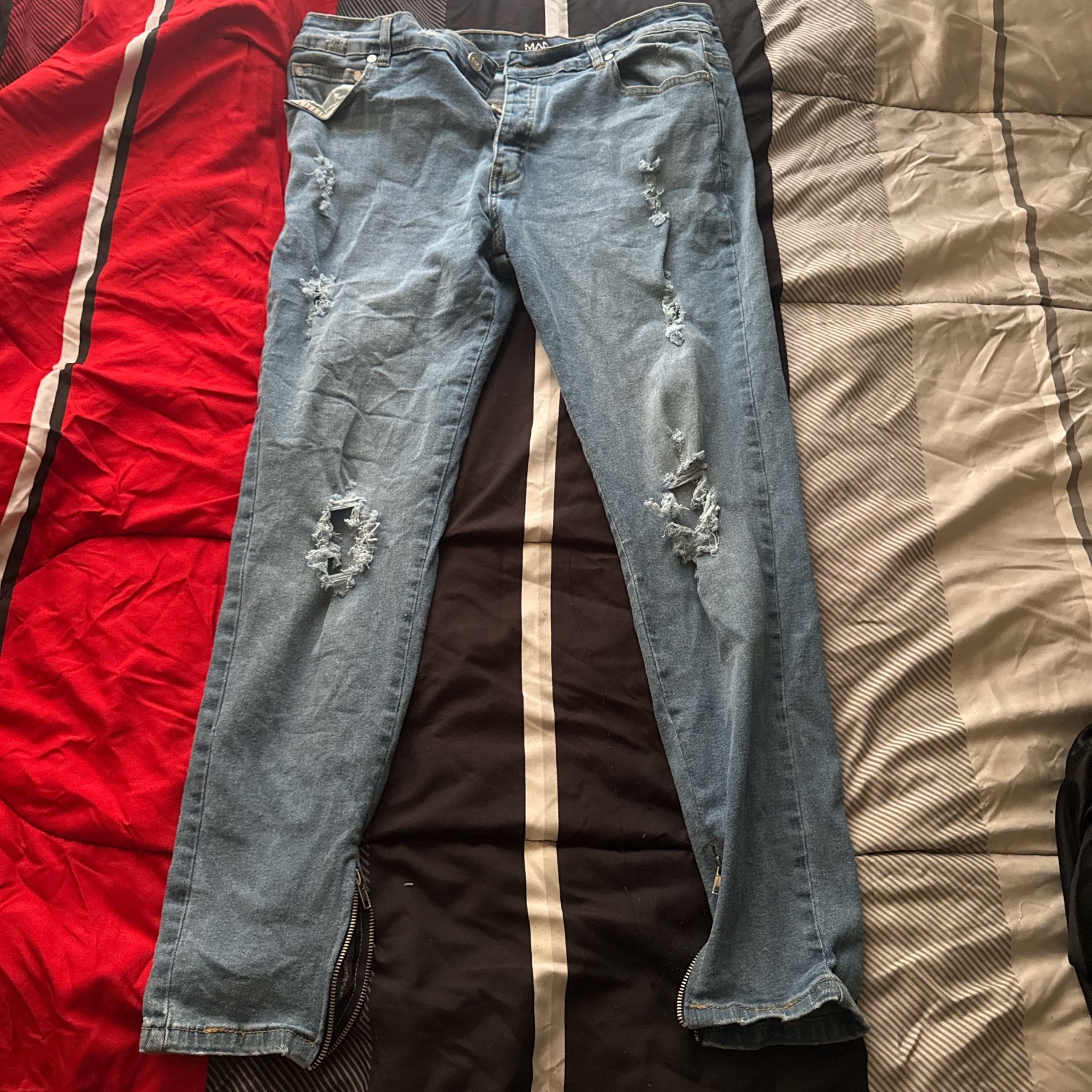 Blue Distressed Jeans