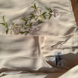 Vintage Style Women’s White Cream Suit, Dress Jacket Set