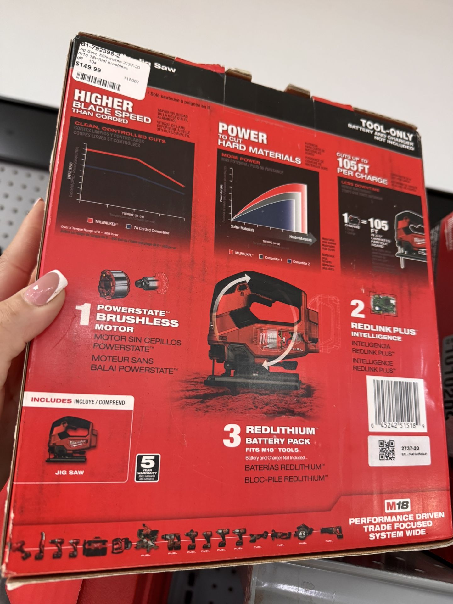 Milwaukee 2737-20 Jig Saw M18 Fuel Brushless