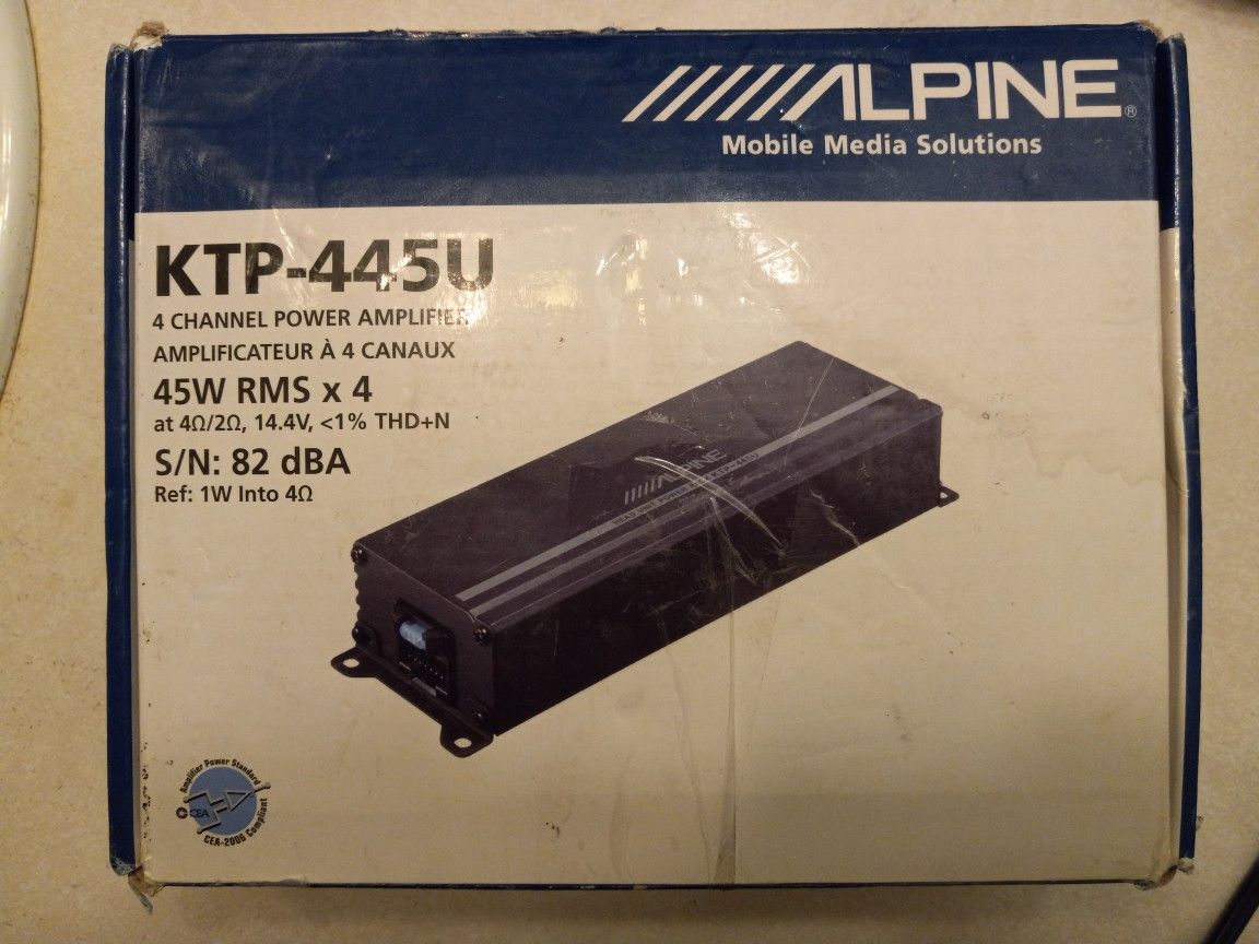 Never Used Alpine Power Pack Mini Car Stereo Amp 