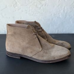 Johnston & Murphy Ankle Boots Womens Size 8.5 M Taupe Suede Bootie 