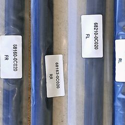Toyota Tundra Double Cab 2007-2019 4pc Exterior door window Weatherstrip  Molding Set