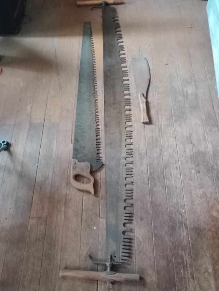 Antique Two Men Saw