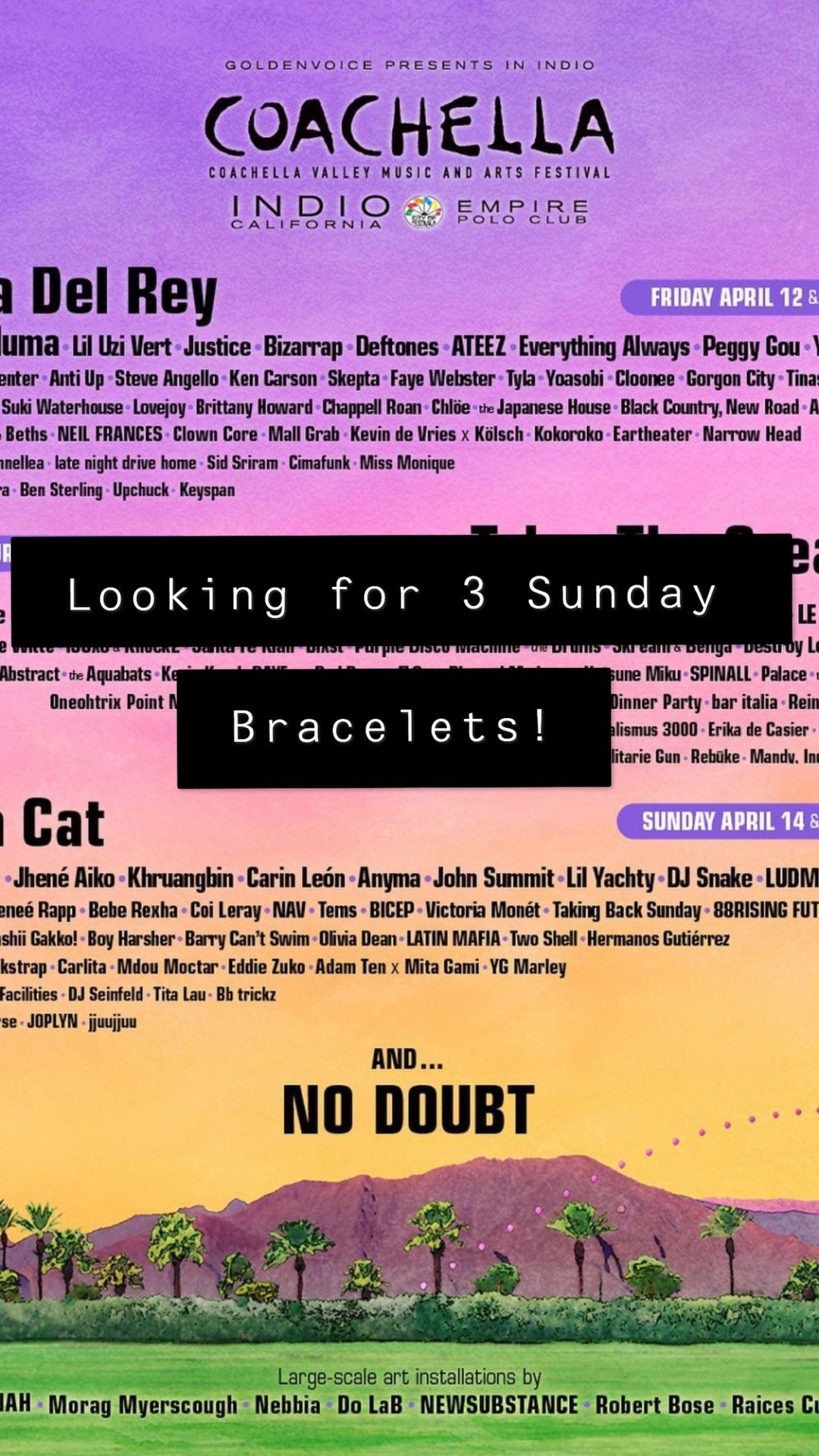 Looking For 3 Sunday Bracelets