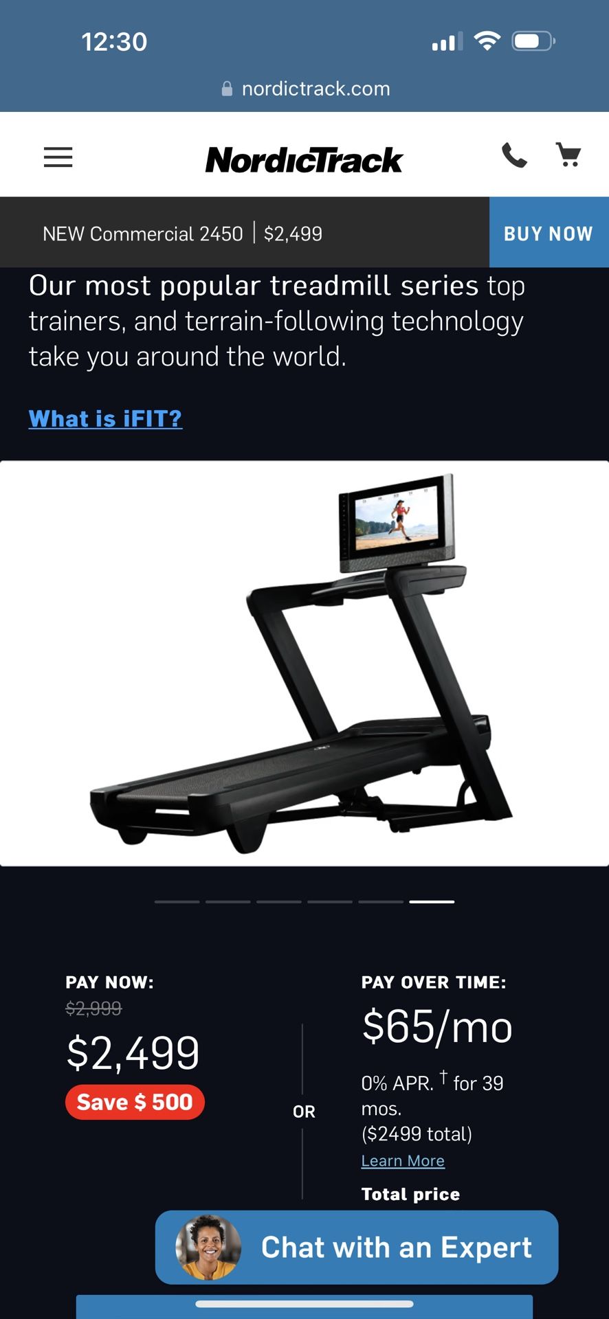Nordictrack Commercial Treadmill Brand New 2450