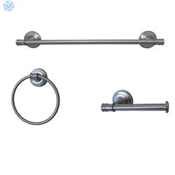 ARISTA Edgerton Collection 3-Piece Bathroom Hardware Set in Satin Nickel