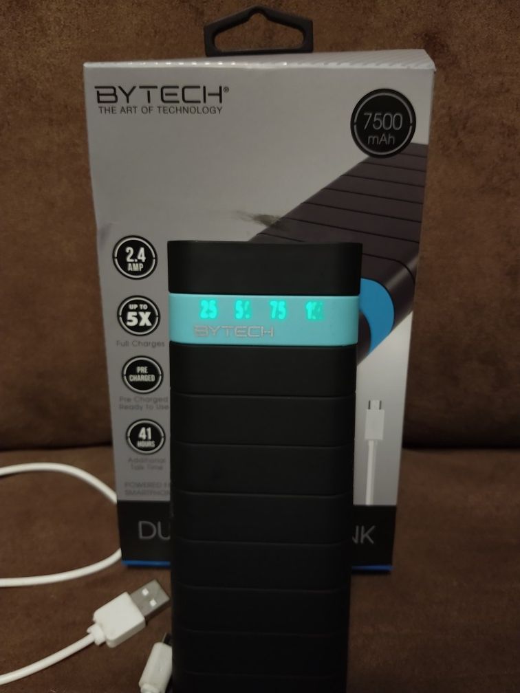 Bytech dual power bank 7,500 mAh
