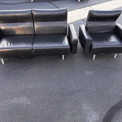 Leather Couch & Leather Seat 