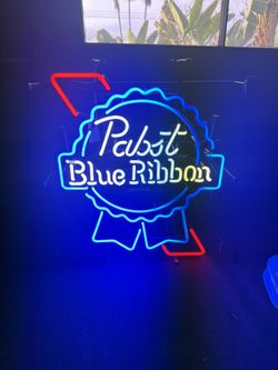 Blue Ribbon Neon Bar Light