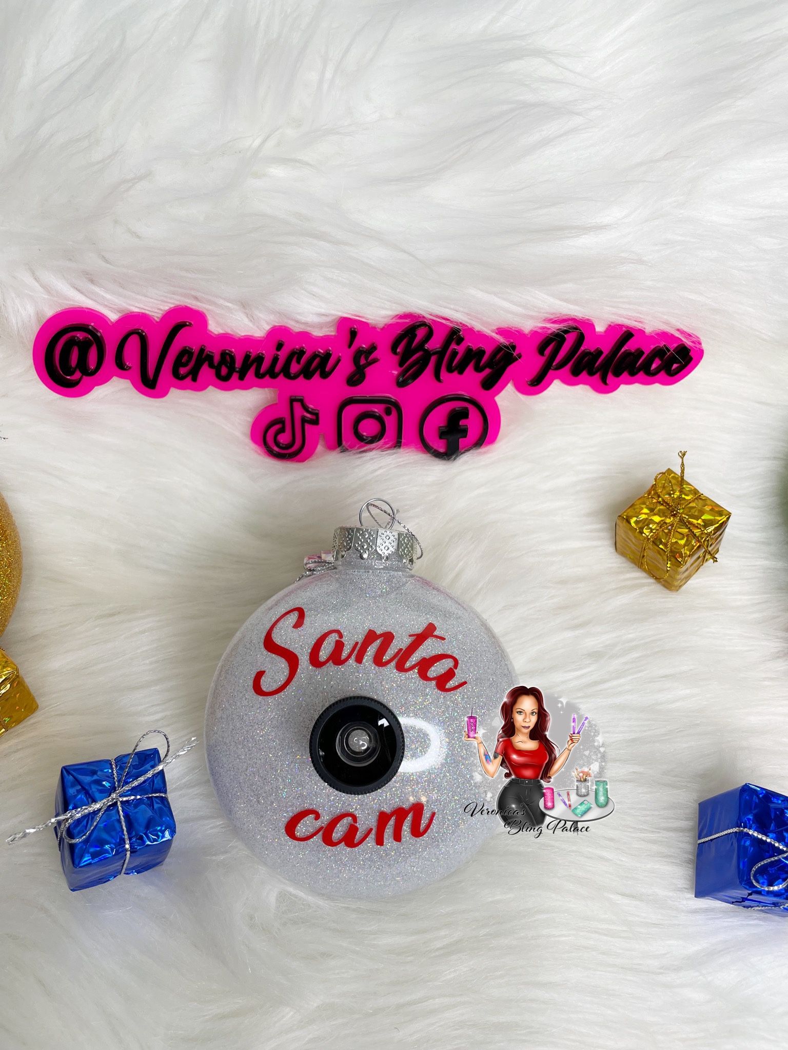 Moonstone Santa Cam Ornament 