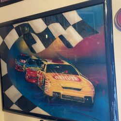 NASCAR Large Framed Print About 4 Feet X 5 Feet Man cave