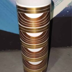 Rosenthal Bjørn Wiinblad Vase, Quatre couleurs, Decorated in Gold