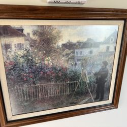 Art Print: “Monet Painting In His Garden At Argenteuil” By Renoir
