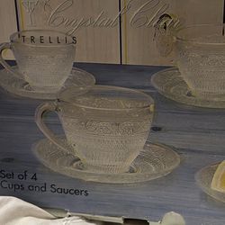 TRELLIS Crystal Clear Tea Cup Set