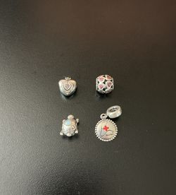 Pandora Charms - Pack Of 4, Sterling Silver