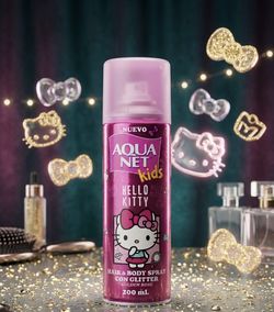 Aqua Net Glitter Spray Hello Kitty Edition