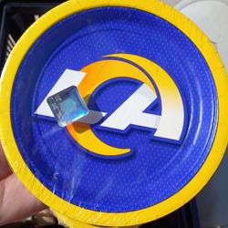 LA RAMS Los Angeles Rams 7" Round Paper Plates 18pcs