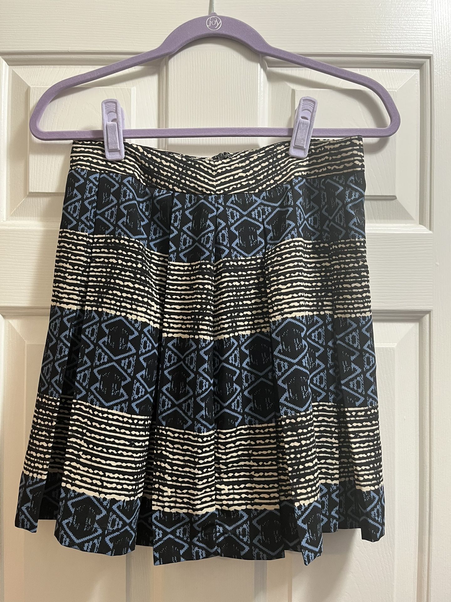 Black And Blue Patterned Skirt