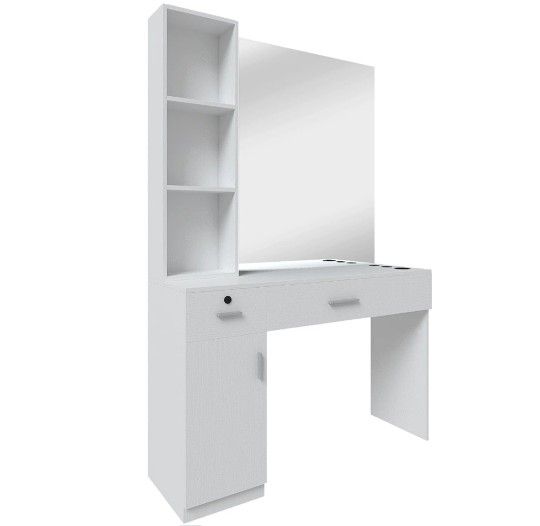 White Vanity Desk With Pink Vanity Chair