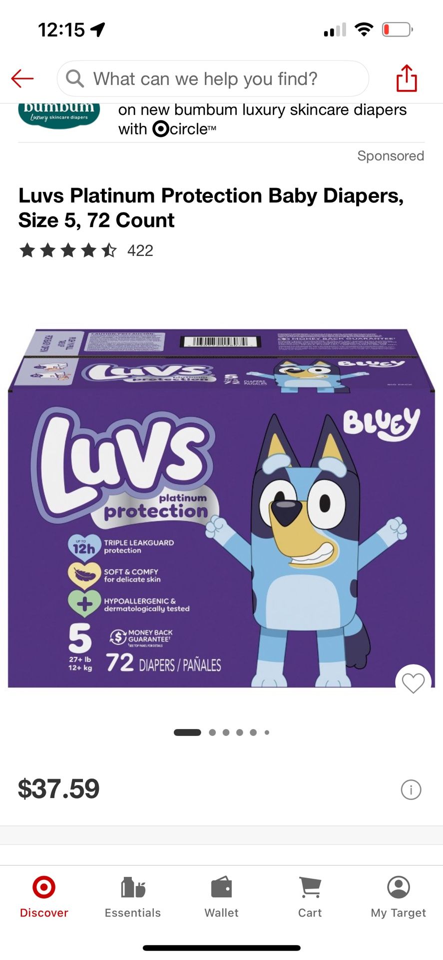 Luvs Diapers Size 5
