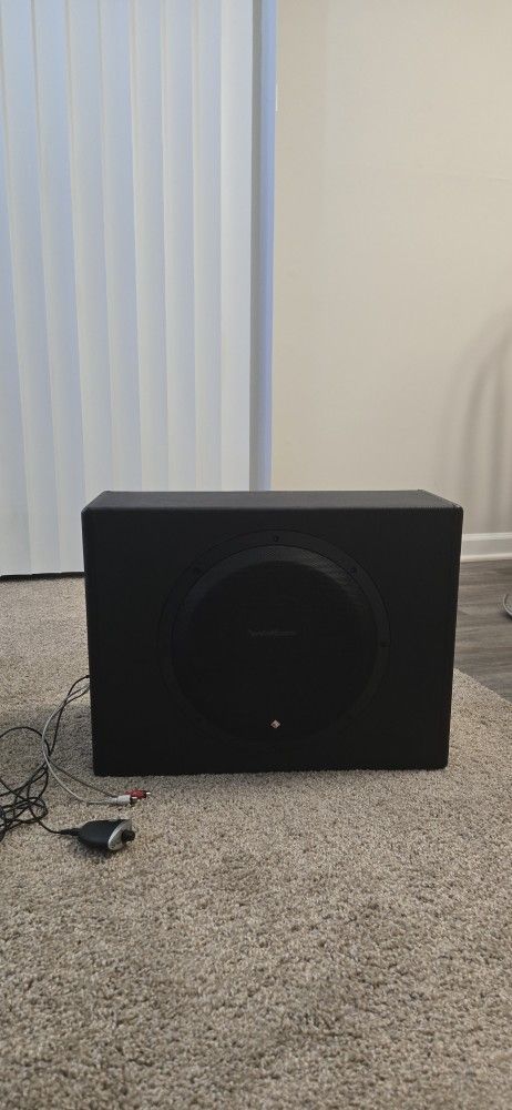 Rockford Fosgate Punch P300-12 12" Powered Subwoofer with remote and connectors