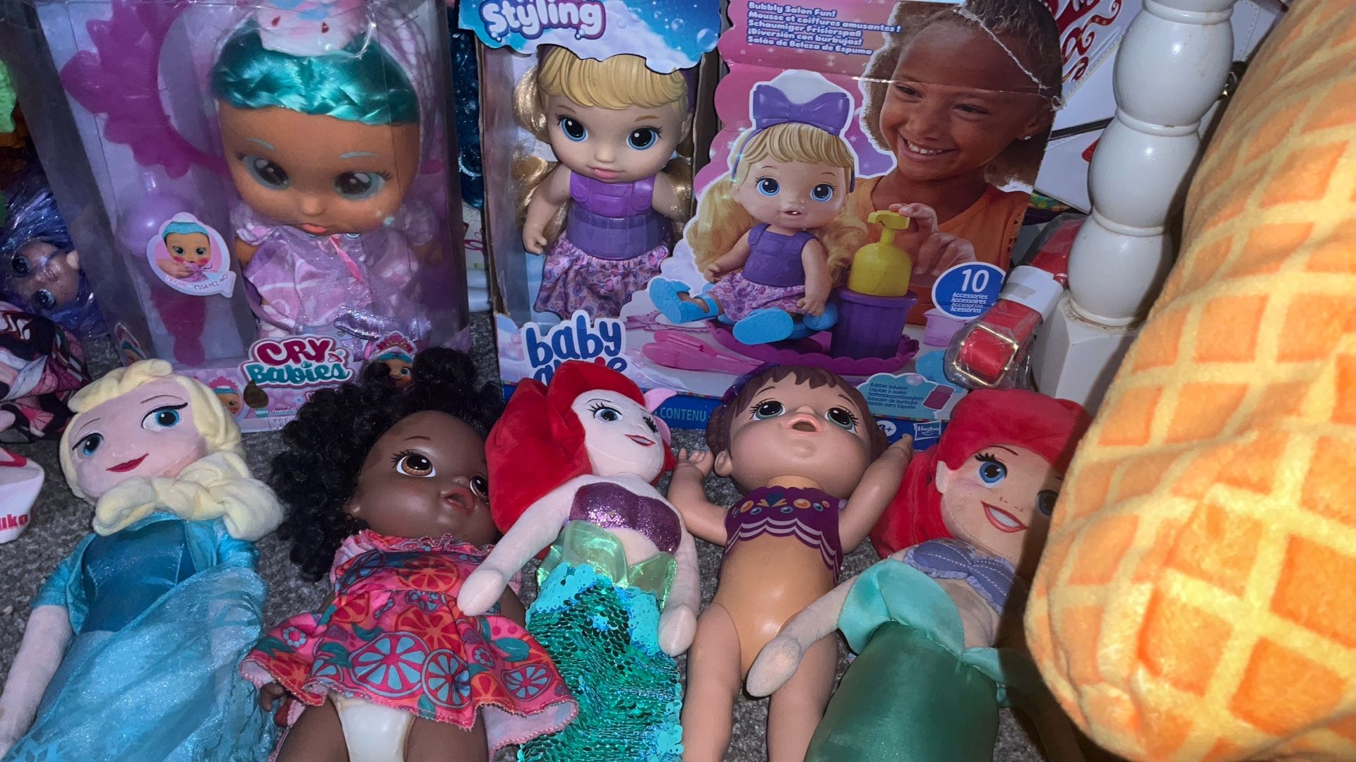Baby doll bundle includes one new crybabies doll and one new baby alive doll three Disney+ dolls and two baby alive other dolls