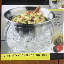 Prodyne Dip Bowl Iced Dip 3 Piece Set Dips On Ice Bowl New