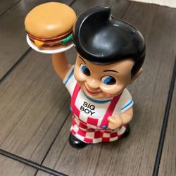 Vintage 1999 Big Boy 8” Coin Bank Retro Collectible Piggy Bank