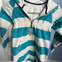 Old Navy Winter Hoodie Long Sleeve Dress With Pockets For Girls SZ -S