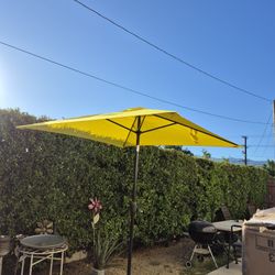 6.5" FT Square Market Umbrella Patio Color: Yellow Base Not Included 