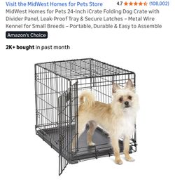 Folding Dog Crate With Divider 