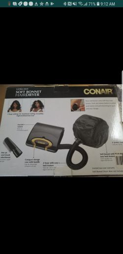 ConAir Soft Bonnet Hair Dryer Like New!