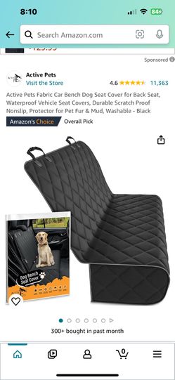 Active Pets Back Seat Cover For Dogs