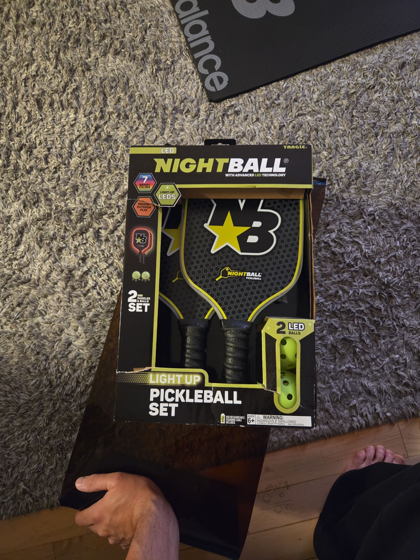 Pickleball paddle and balls