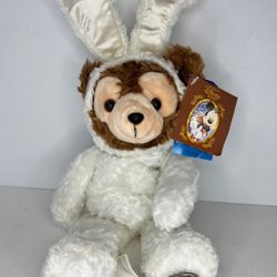 Disney White Duffy Bear Bunny Easter 2003 pre-Duffy Plush NEW OLD STOCK with TAG