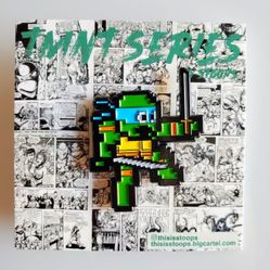 TMNT Ninja Turtles Enamel Pin Set Leonardo 8-Bit Pin