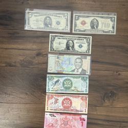 Lot 7 Bills American,Bahamas,Trinidad And Tobago