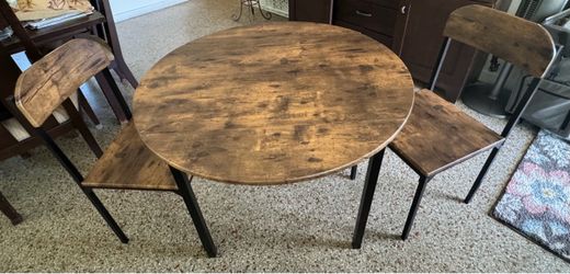 Small wood  table and chairs