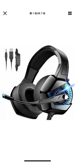 ONIKUMA K6 Gaming Headset-PS4 Headset with Mic.7.1 Surround Sound&RGB LED Light