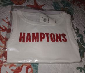 Cool High Neck Hamptons Tank Top-White