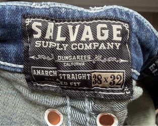 Salvage Supply Co. Anarchy Straight Jeans (Buckle) - 38x32 - Like New