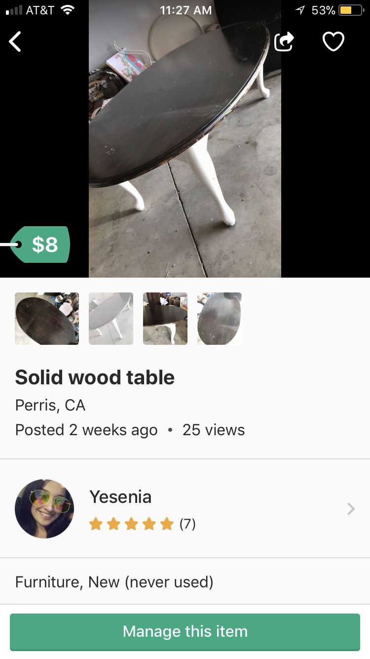 Oval table