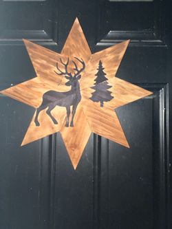 Hand Made Deer Plaque Wall Decore
